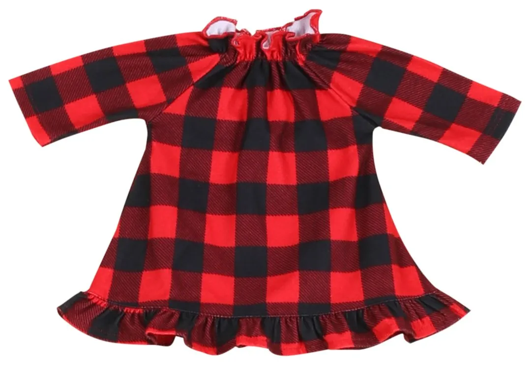 SleepytimePjs Christmas Family Matching Buffalo Plaid Flannel Pajamas for The Family