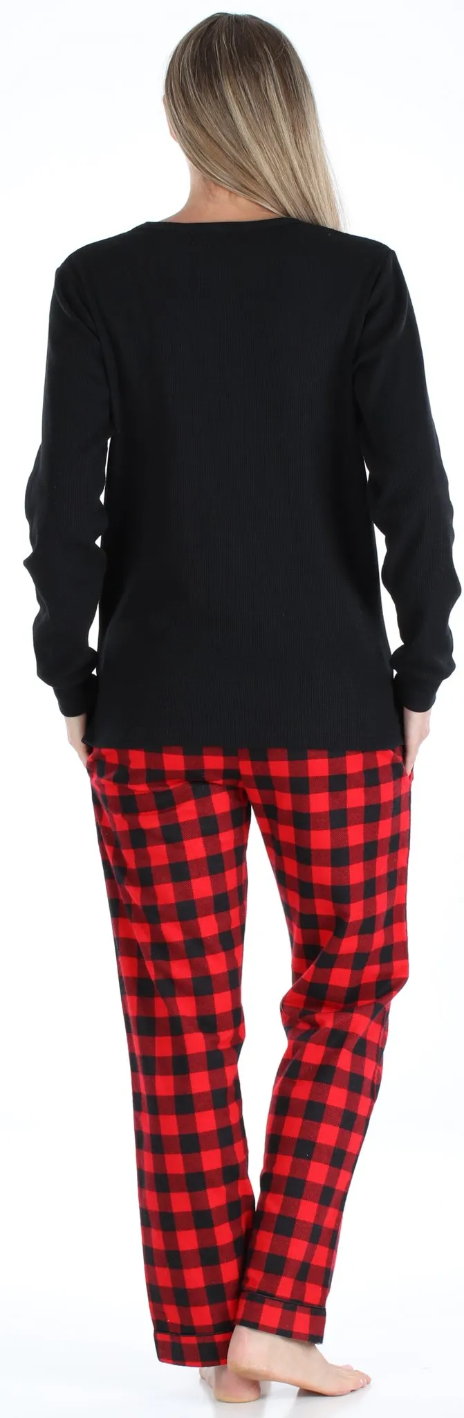 SleepytimePjs Christmas Family Matching Buffalo Plaid Flannel Pajamas for The Family