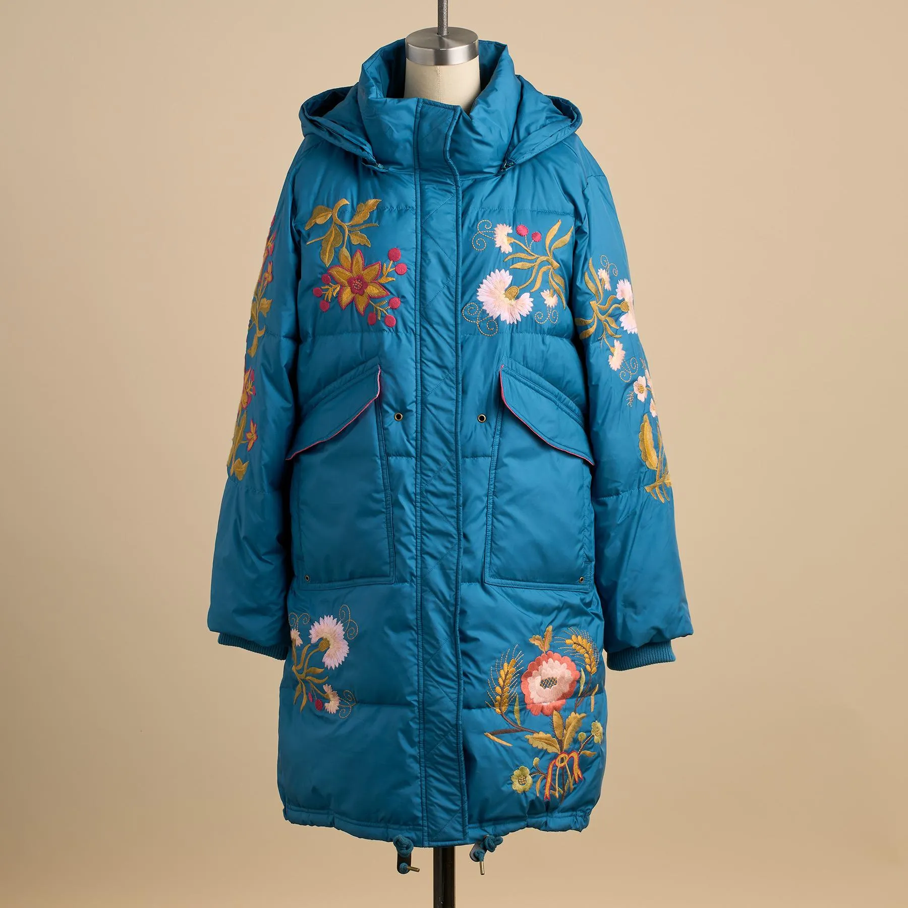 Snowflower Puffer Coat