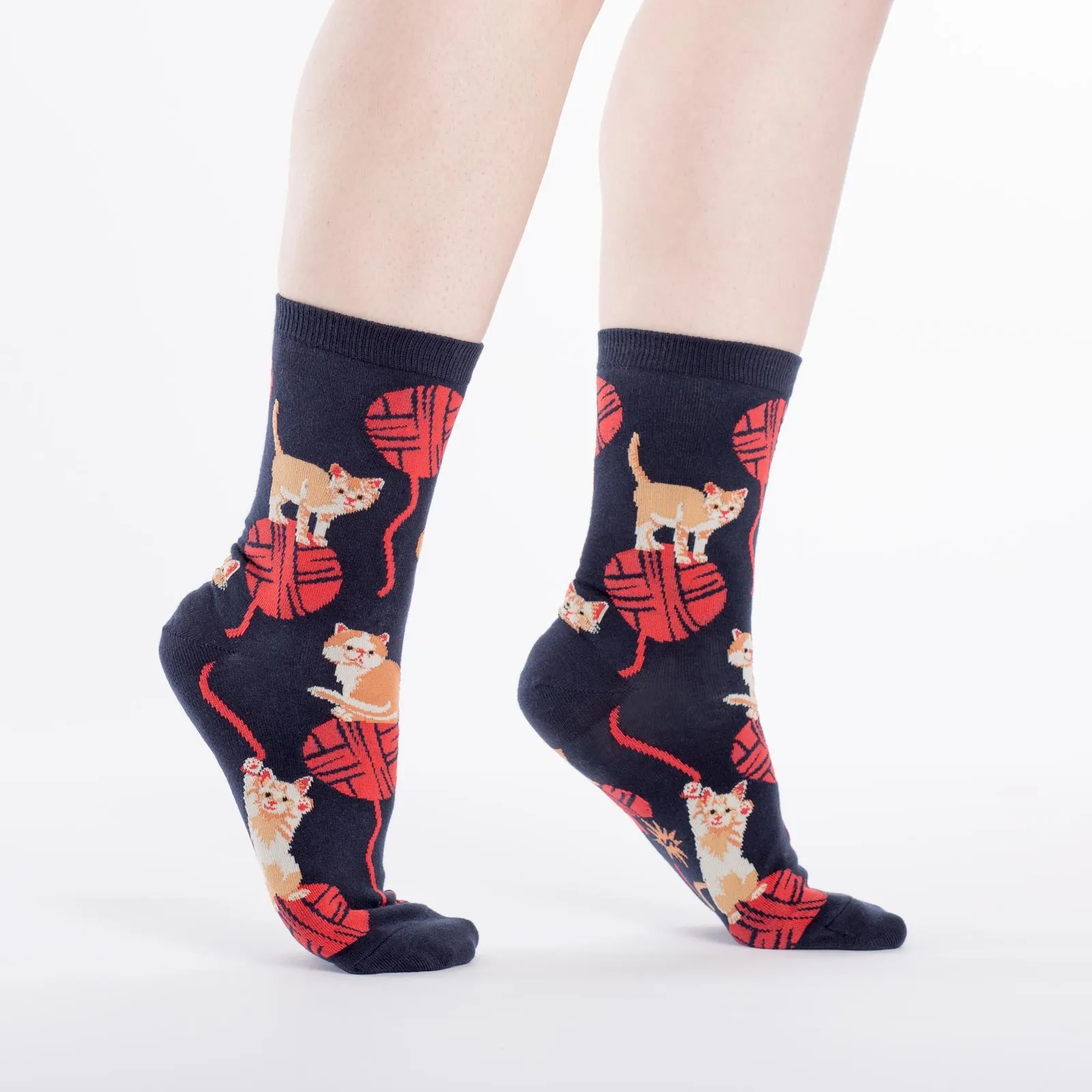 Sock It To Me Women's Crew Socks - Kitten Knittin'