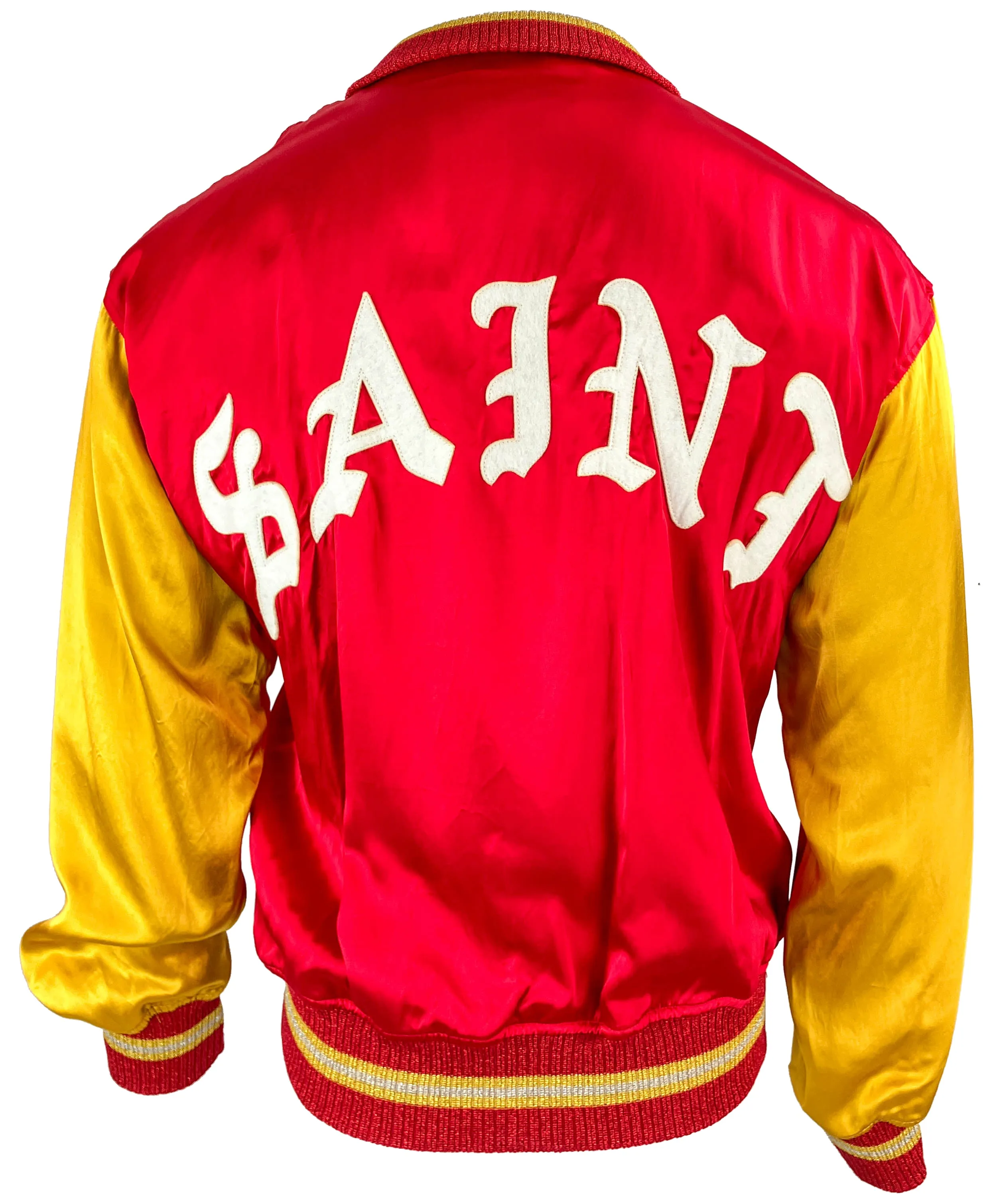 St. Michael Varsity Saint Jacket in Red/Gold