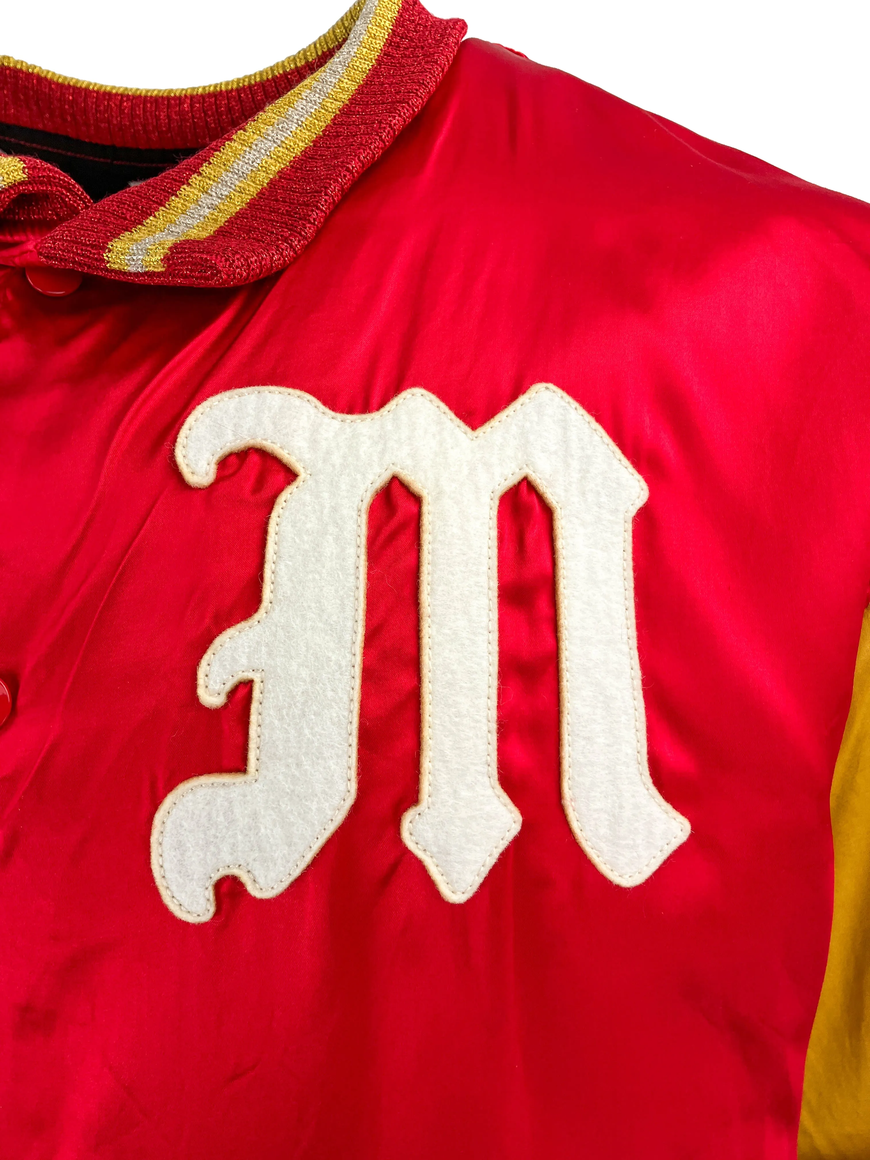 St. Michael Varsity Saint Jacket in Red/Gold