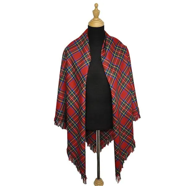 Stewart Old Weathered Light Weight Tartan Shawl