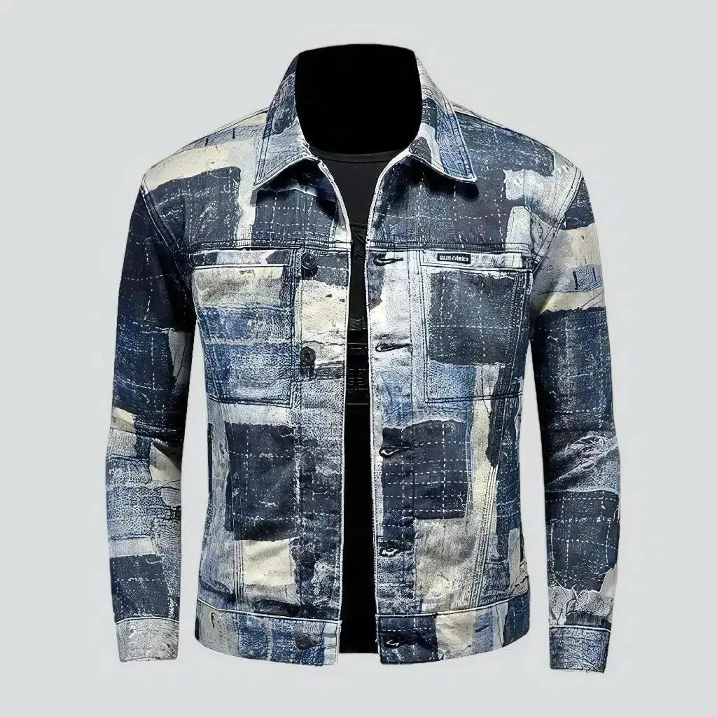 Street slim men's jeans jacket