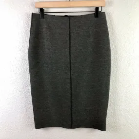 Stretch Ponte Knit Pencil Skirt