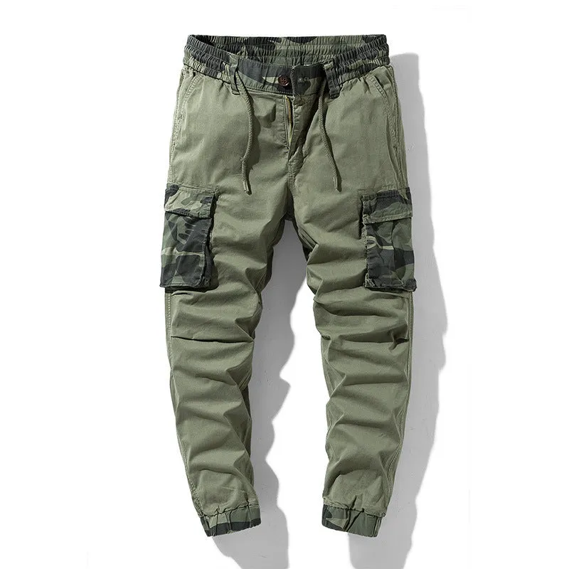 Summer Khaki Camouflage Print Men Cargo Pants Casual Loose