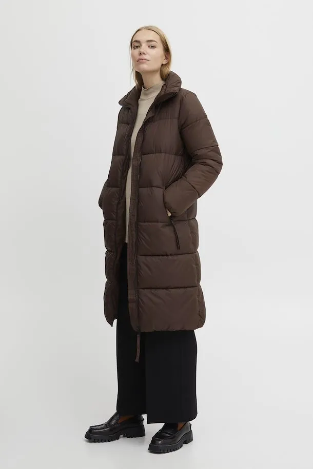 The Bomina Puffer Long Jacket - Java - PLUS