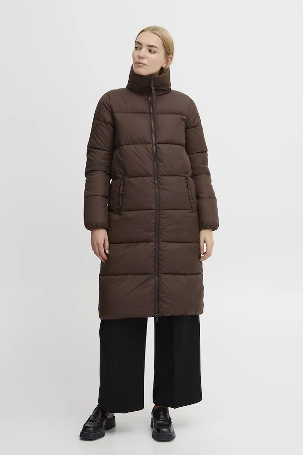 The Bomina Puffer Long Jacket - Java - PLUS