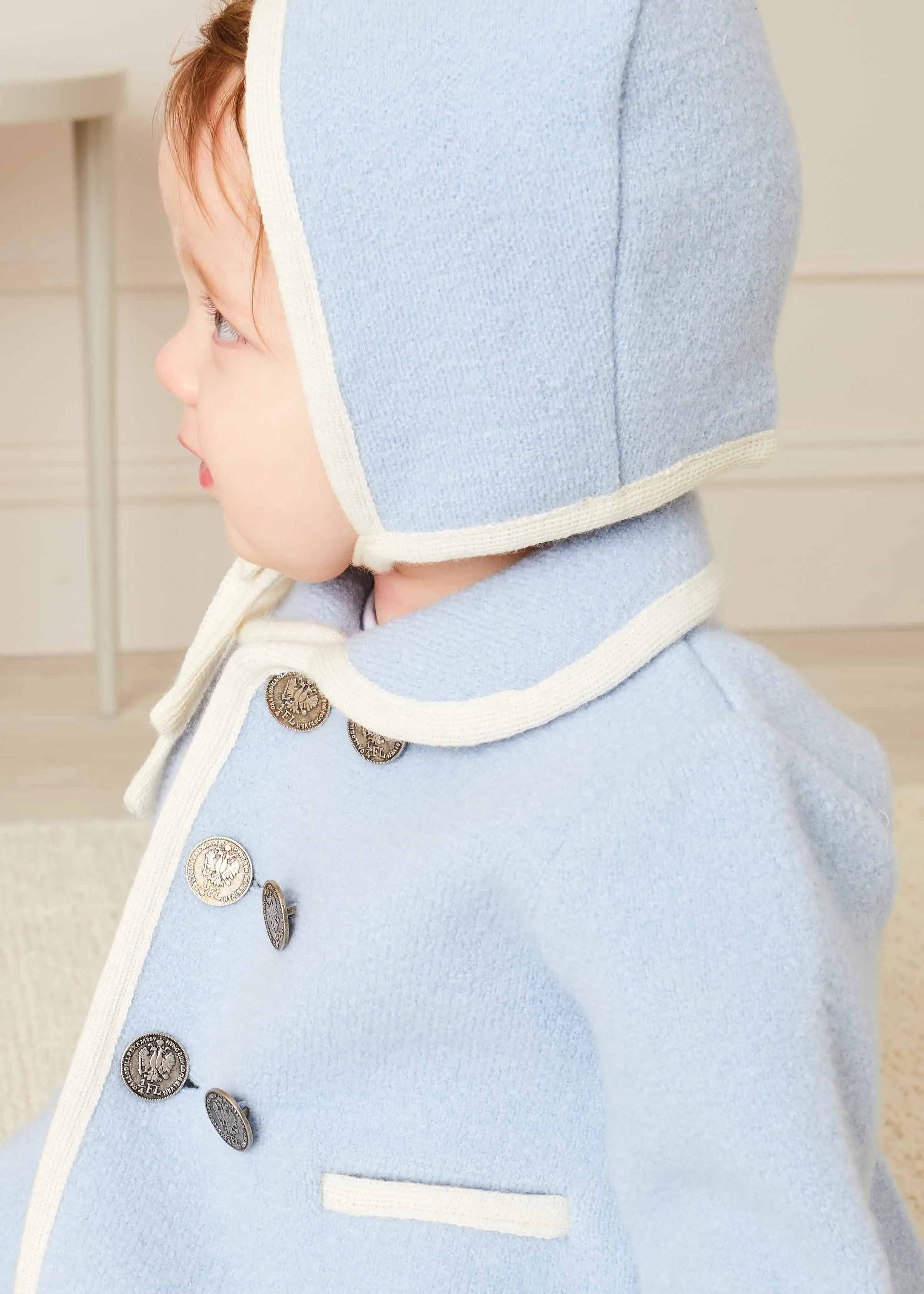 The French Blue Hand Smocked Romper Baby Boy Look