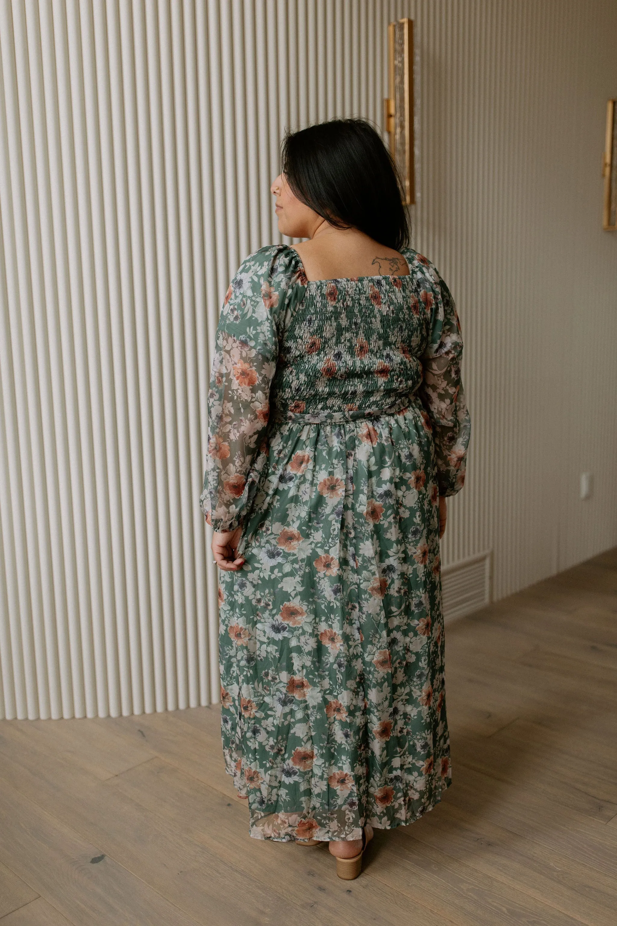 The Robyn Belted Floral Maxi Dress - PLUS