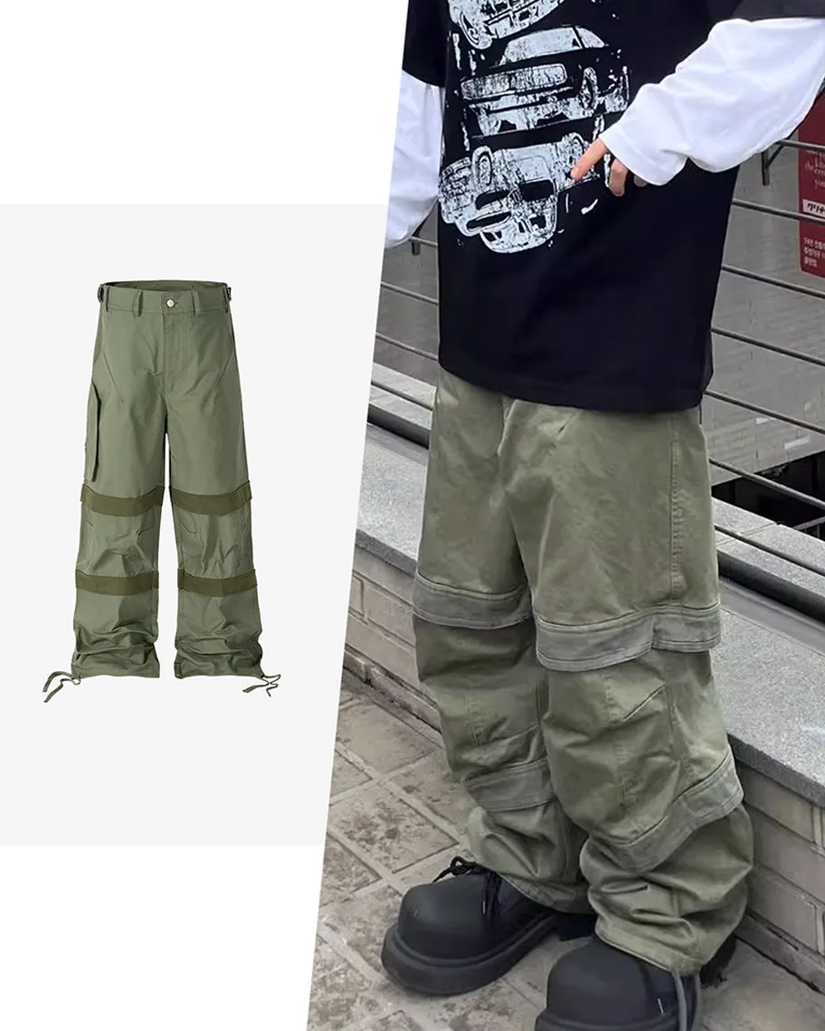 Three-Section Cargo Paratrooper Pants