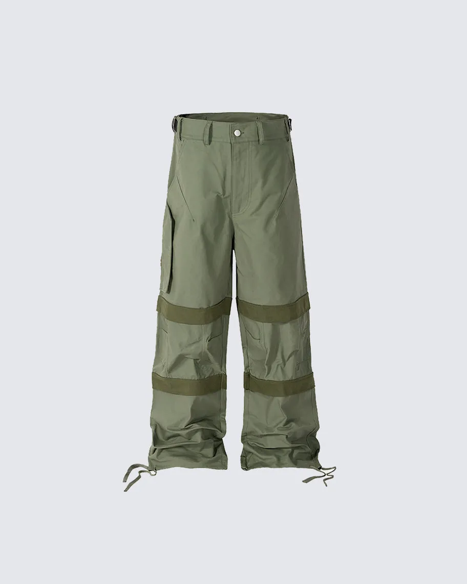 Three-Section Cargo Paratrooper Pants