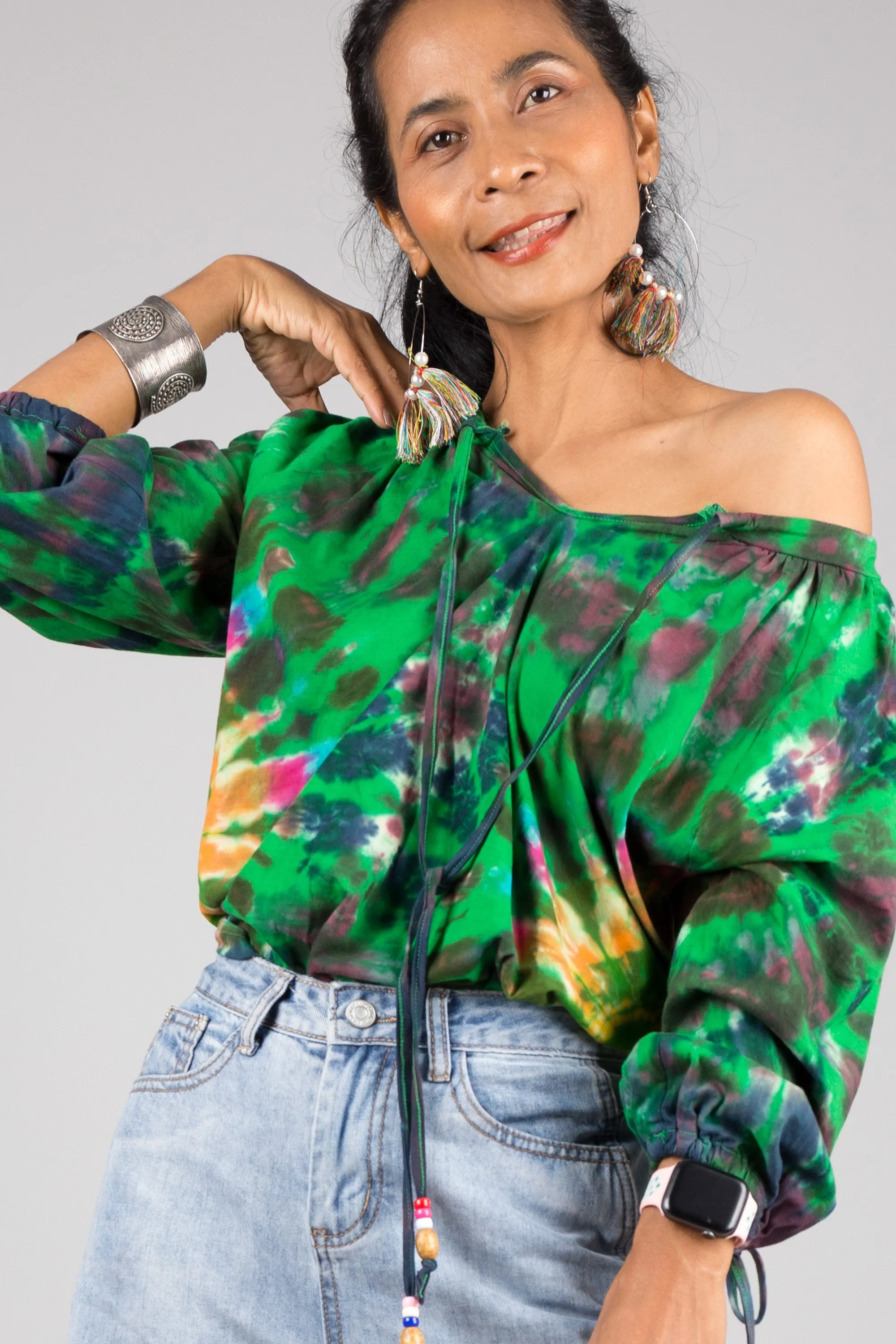 Tie dye pullover top