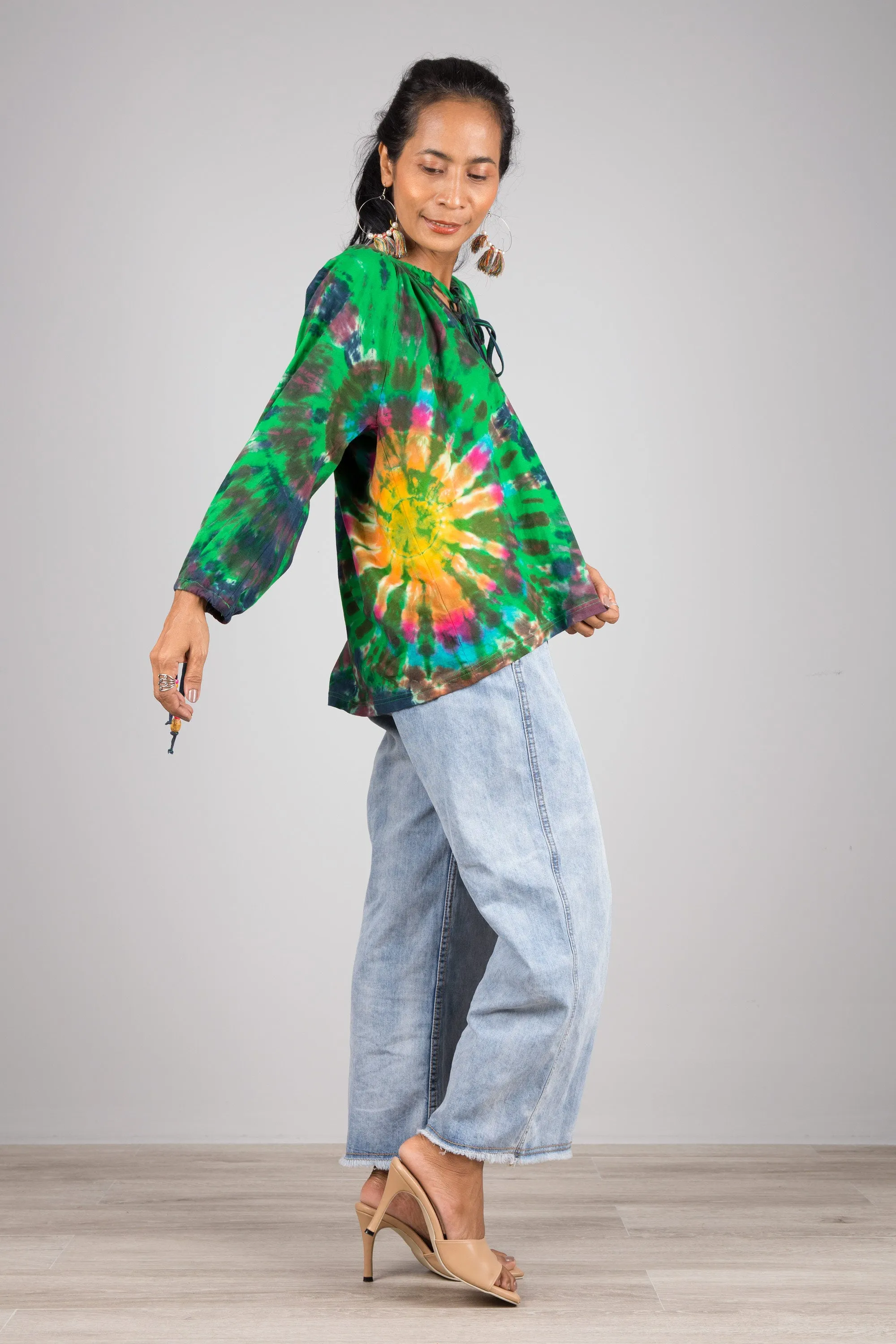 Tie dye pullover top