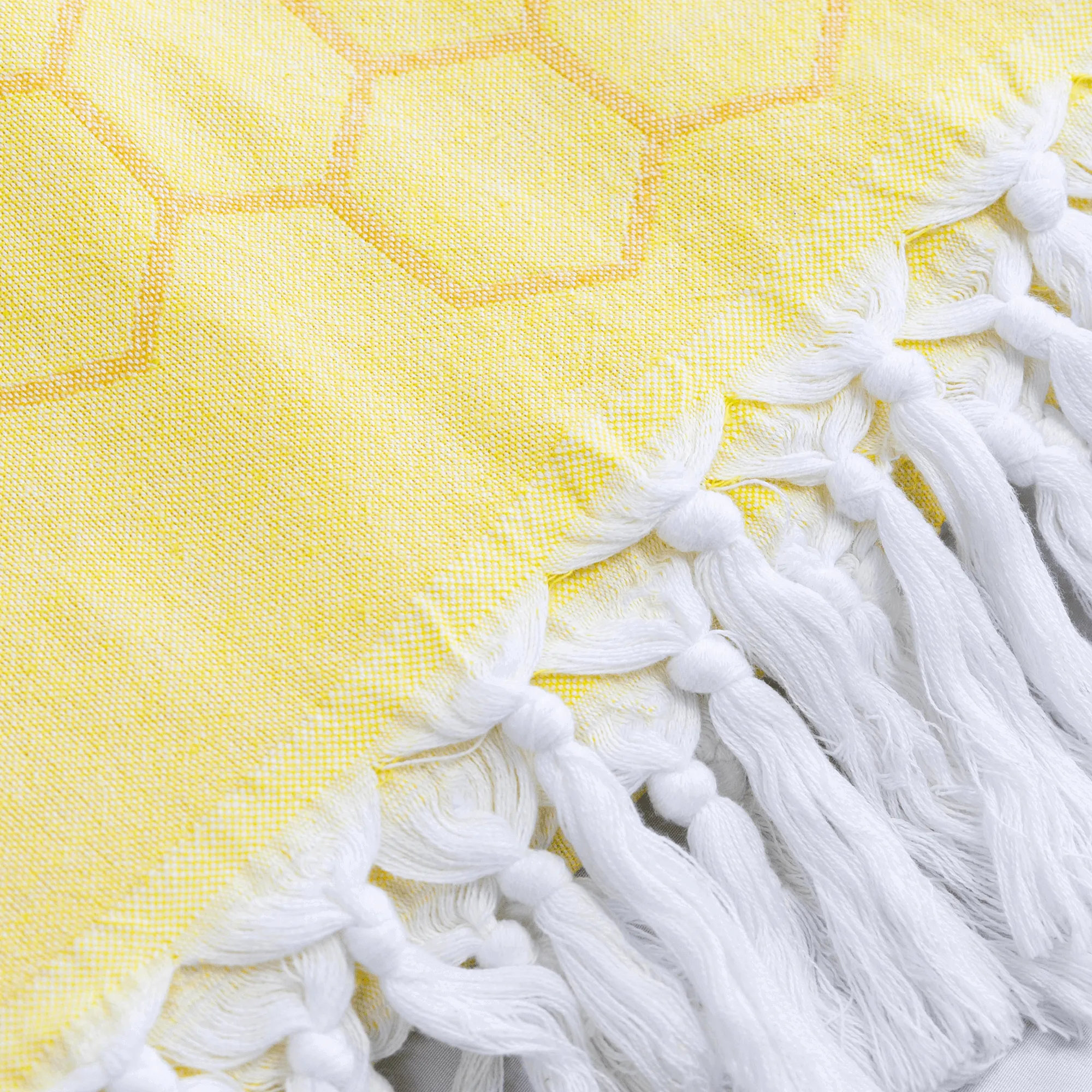 Turkish Cotton Body Towel | Honeycomb in Yellow   Orange