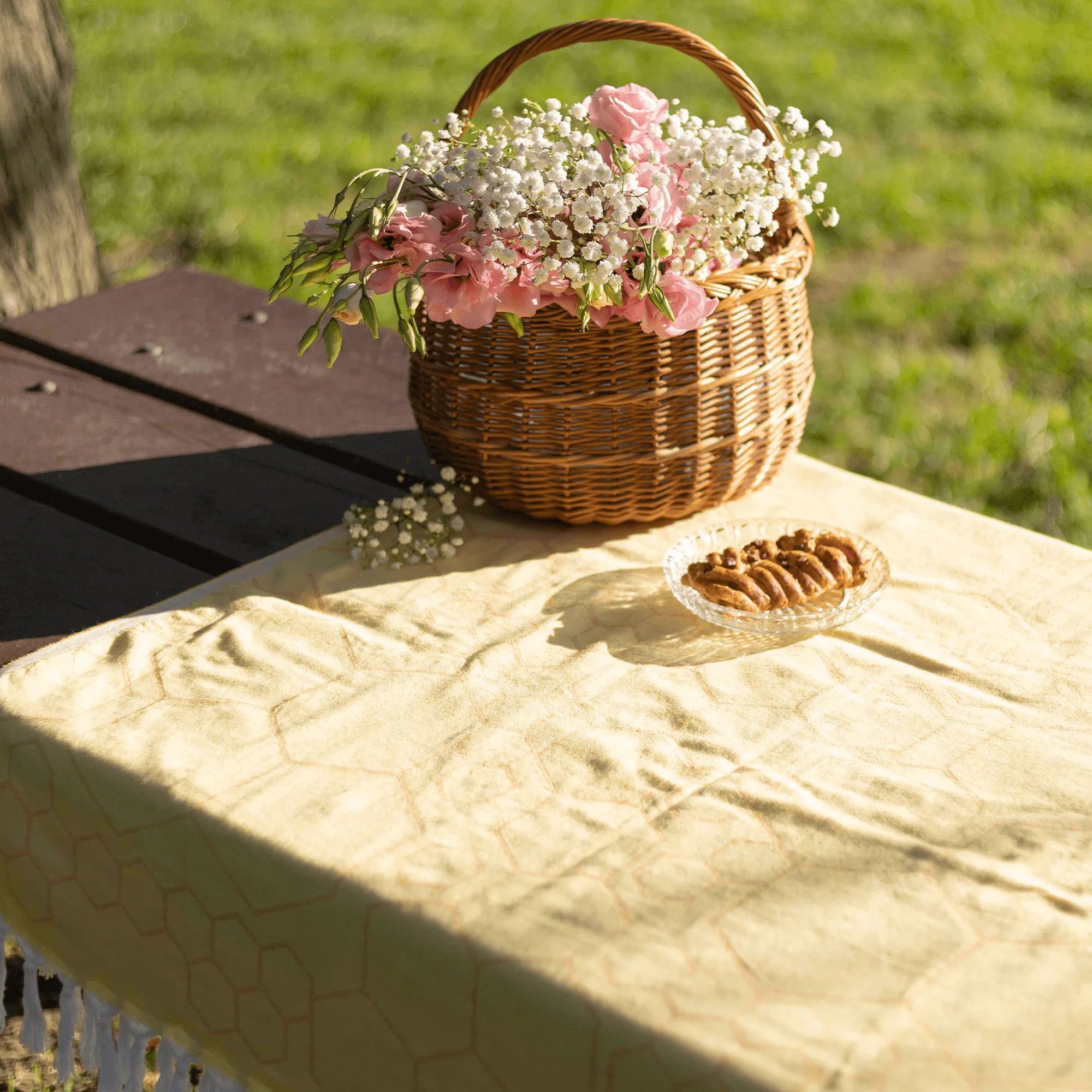 Turkish Cotton Body Towel | Honeycomb in Yellow   Orange