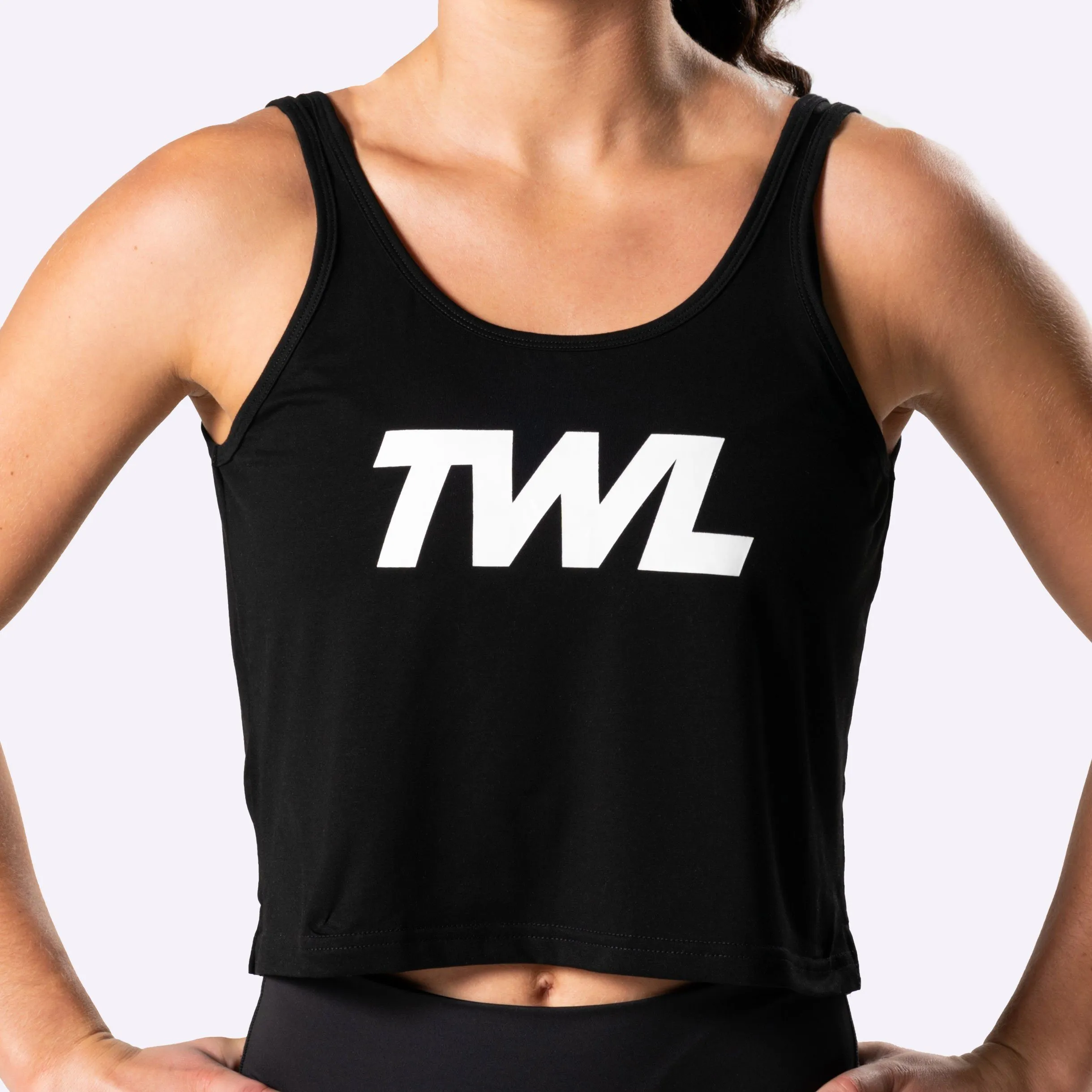 TWL - Women's Cropped Spirit Tank - Black/White