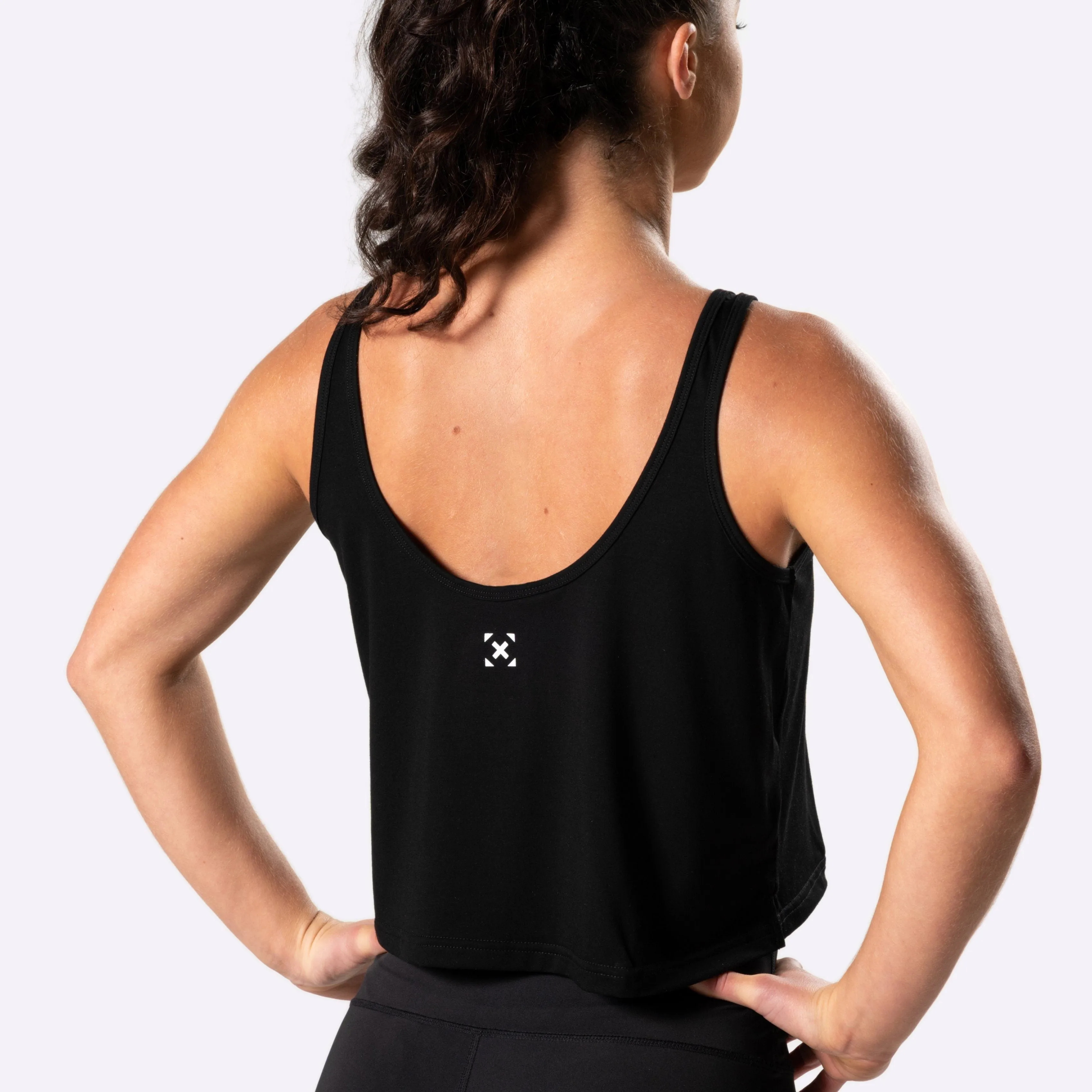 TWL - Women's Cropped Spirit Tank - Black/White