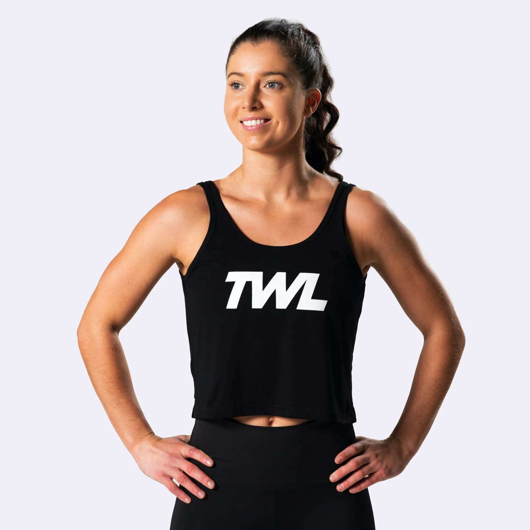 TWL - Women's Cropped Spirit Tank - Black/White