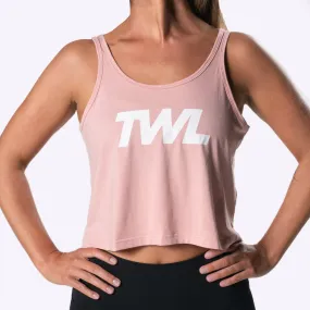 TWL - Women's Cropped Spirit Tank - BLUSH PINK/WHITE