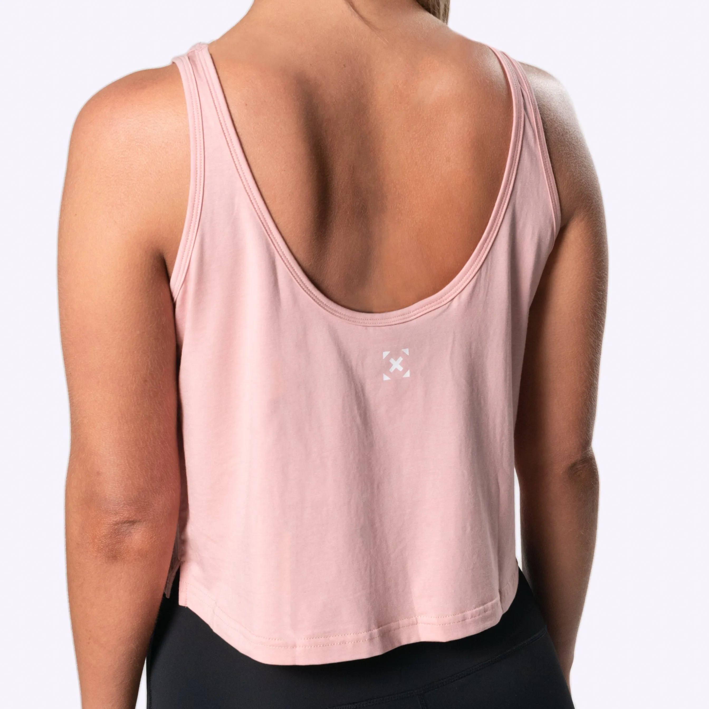 TWL - Women's Cropped Spirit Tank - BLUSH PINK/WHITE