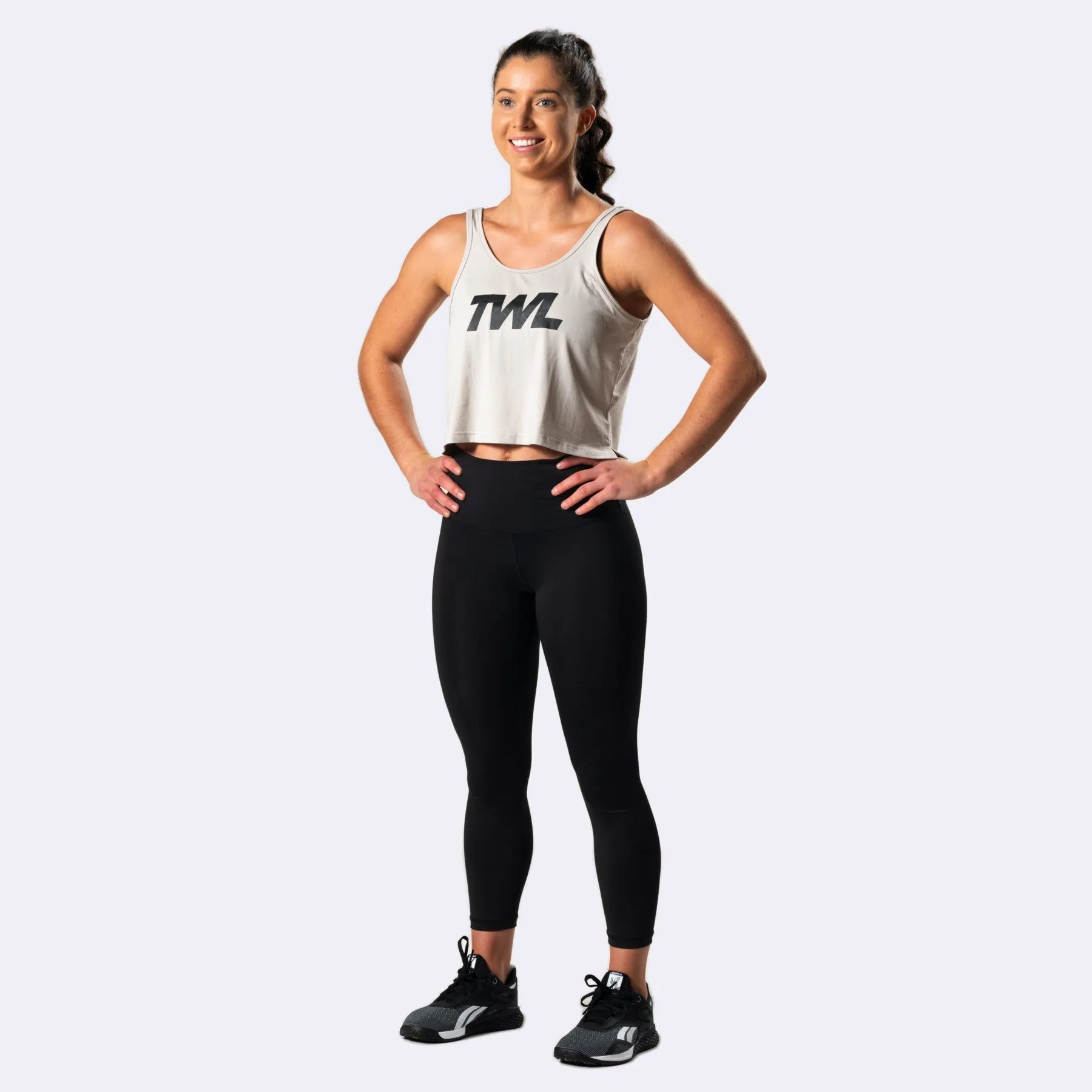 TWL - Women's Cropped Spirit Tank - Stone/Black