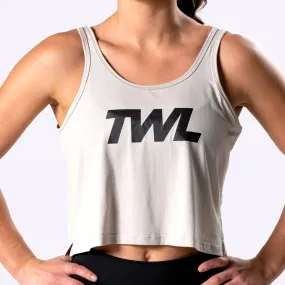 TWL - Women's Cropped Spirit Tank - Stone/Black