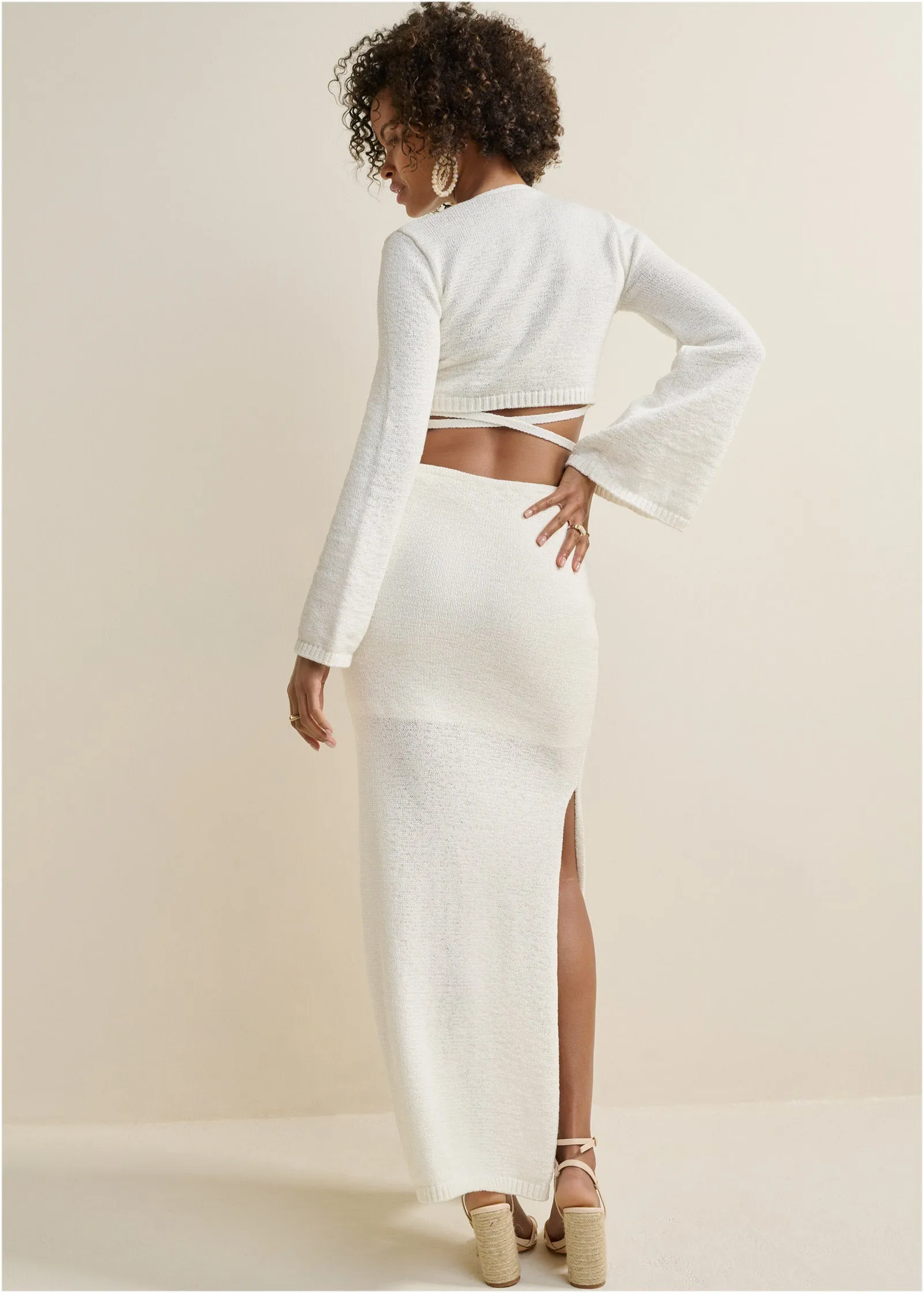 Two-Piece Sweater Dress - Off White