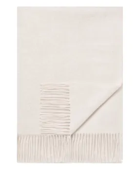 Unisex Woven Cashmere Blanket Frost White