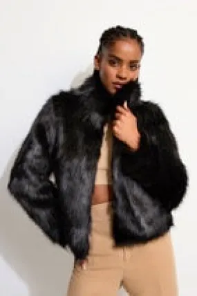 UNREAL FUR FUR DELISH JACKET IN BLACK