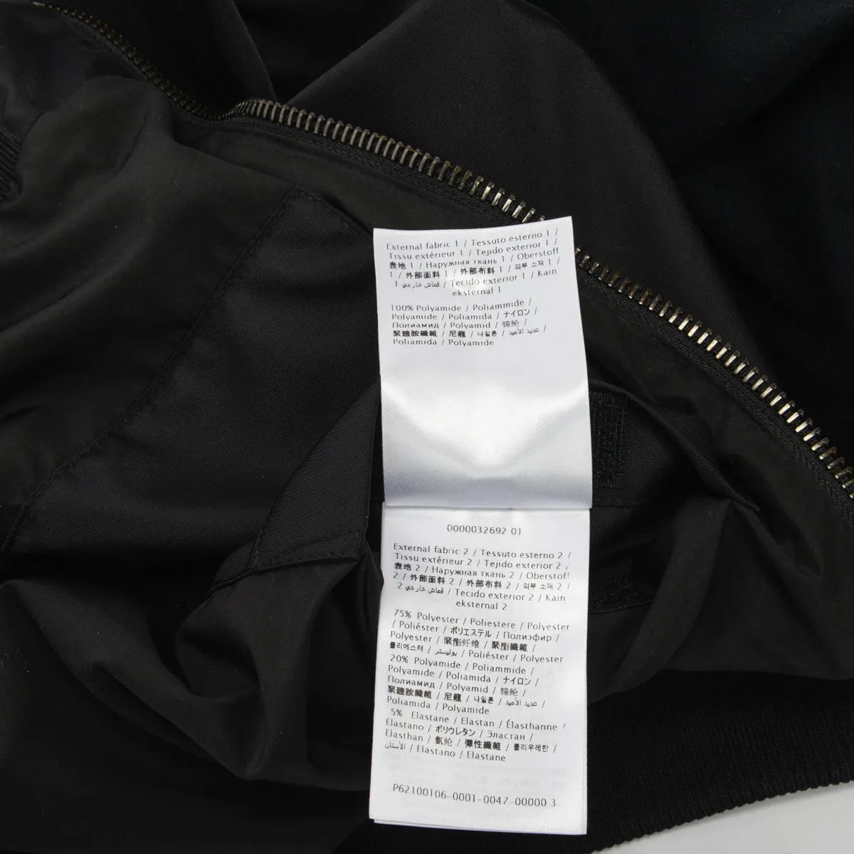 Valentino Black Nylon Rockstud Bomber Jacket IT 48