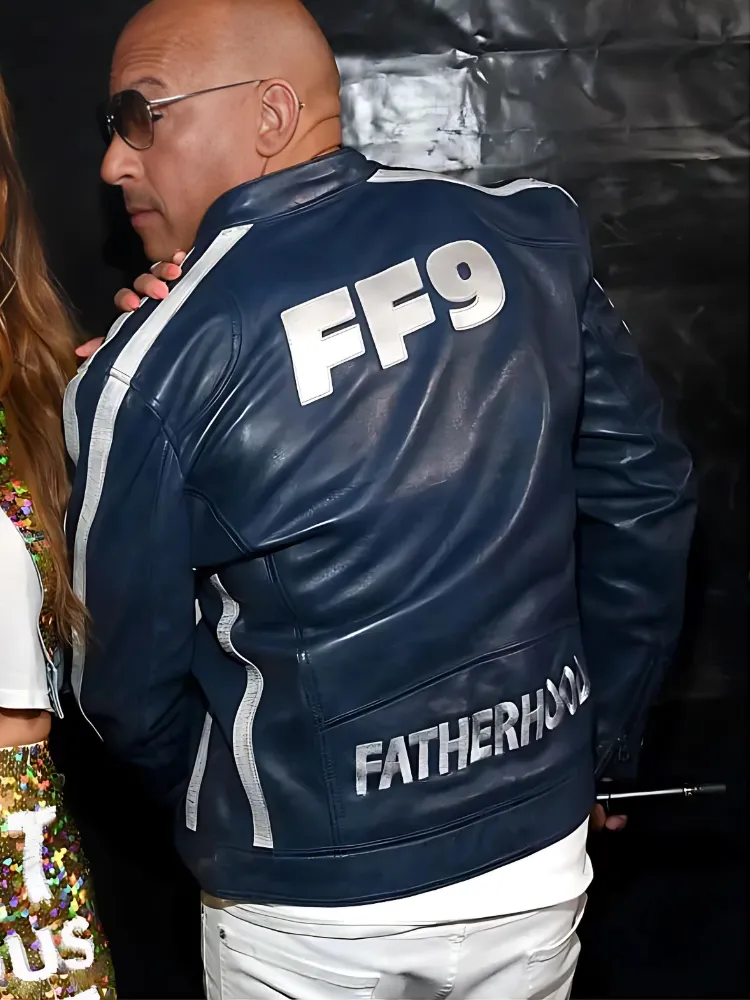 Vin Diesel Blue Leather Jacket