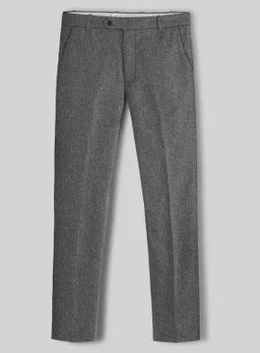 Vintage Herringbone Gray Tweed Pants