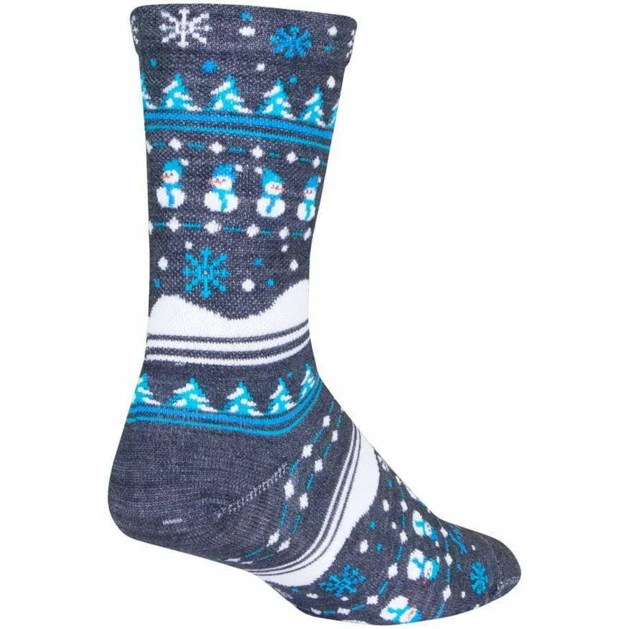 Winter Sweater Wool Cycling Socks - 6 inch