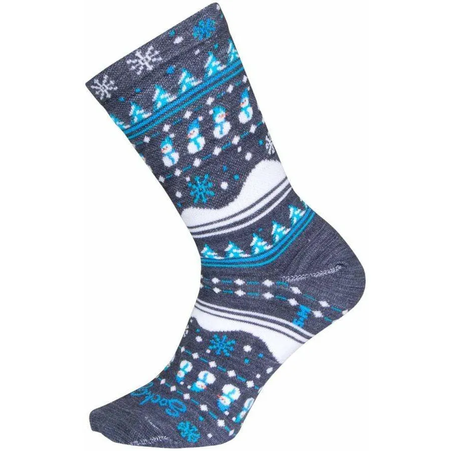 Winter Sweater Wool Cycling Socks - 6 inch