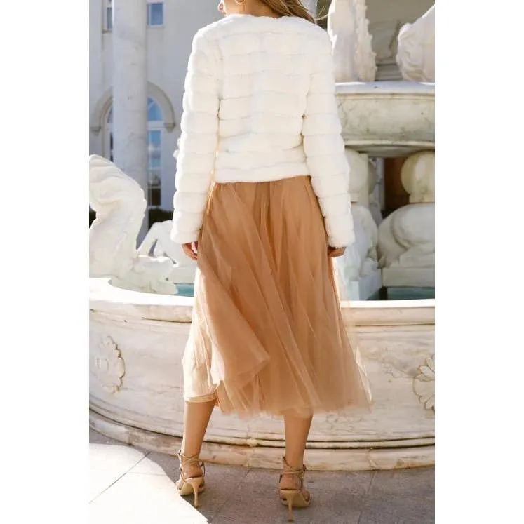 Winter White Faux Fur Jacket