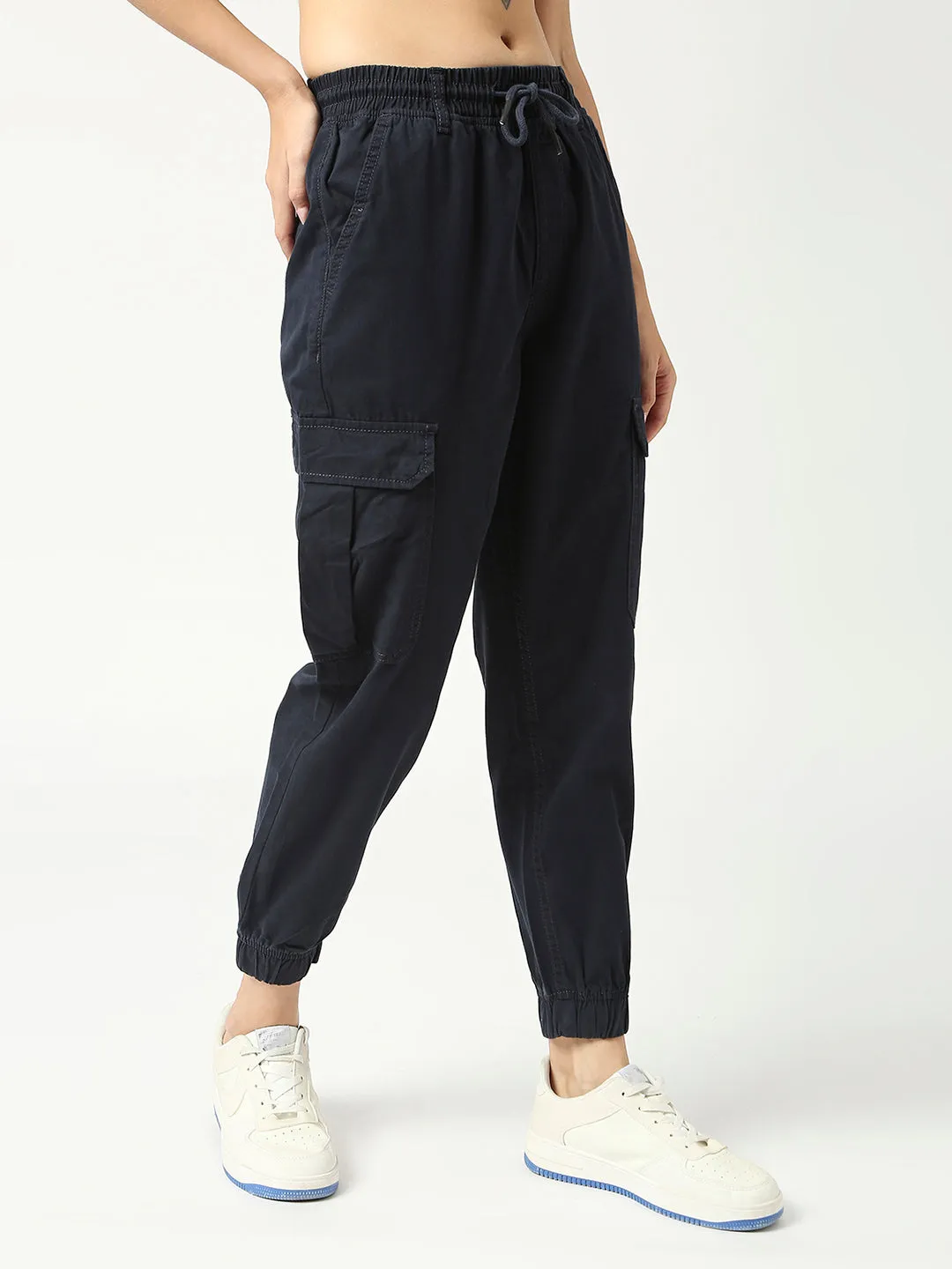 Women's Navy Zurich Cargo Cotton Jogger