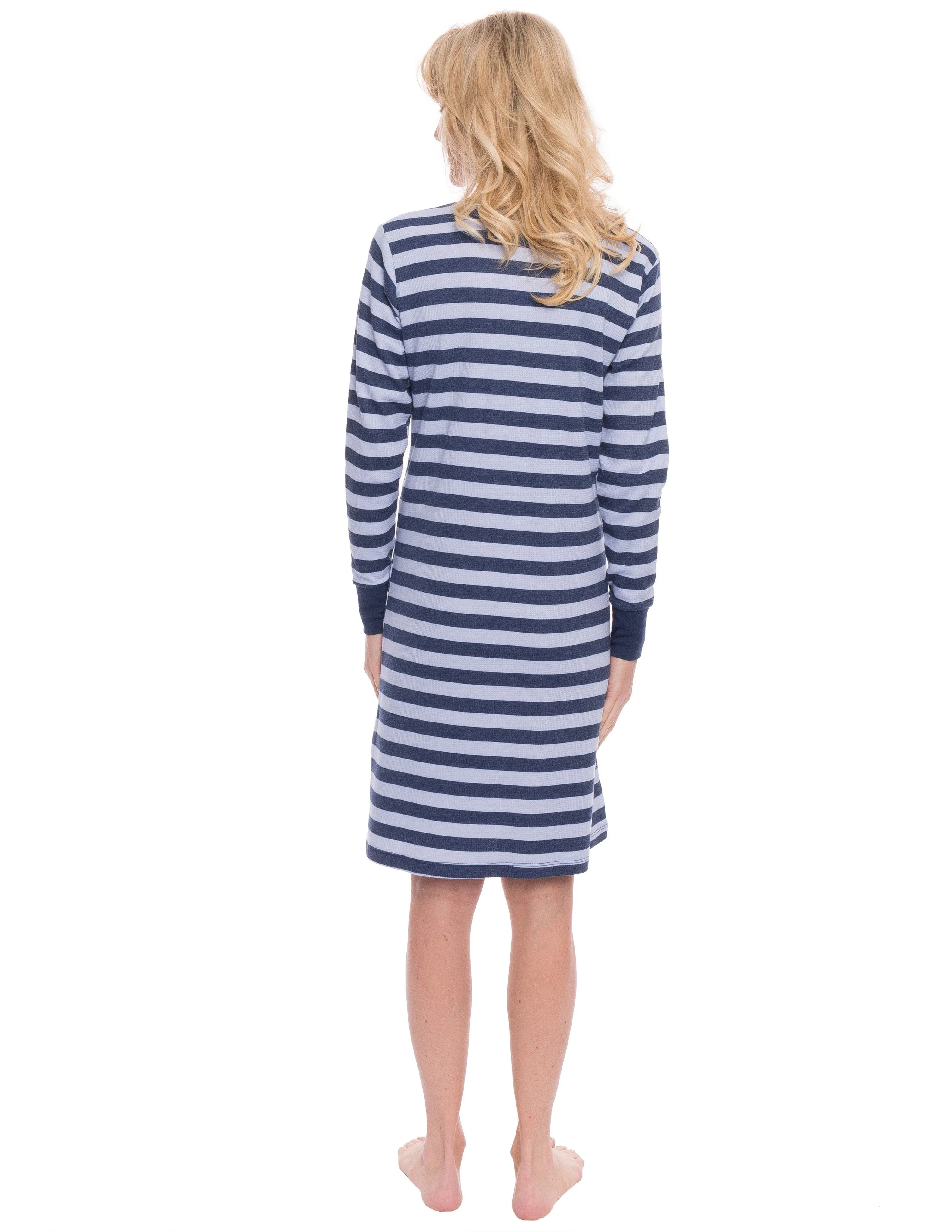 Women's Waffle Knit Thermal Sleep Dress