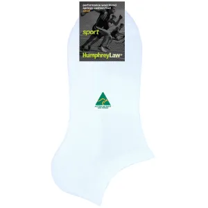 Wool Terry Sport Sock in White - Aussie Made