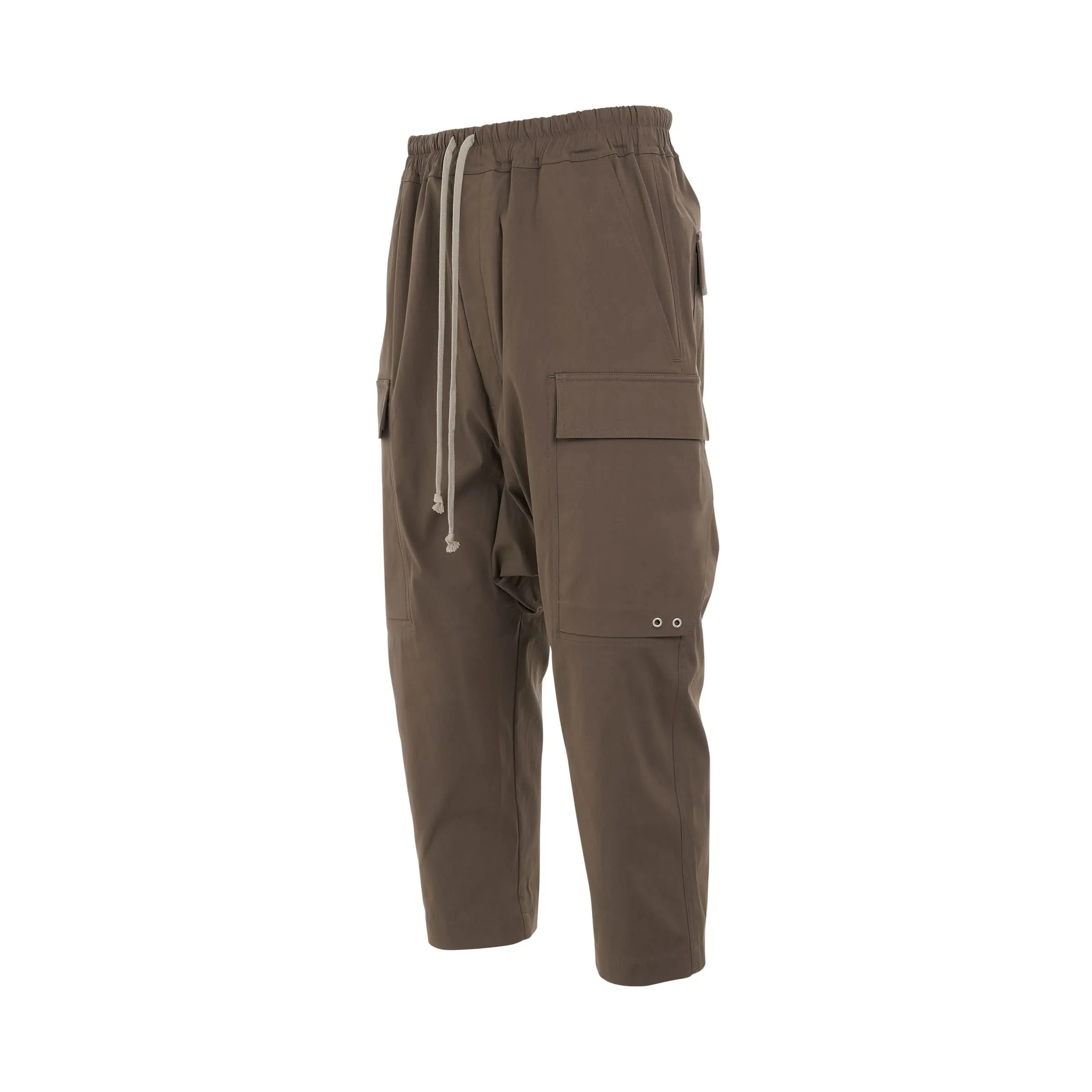 Woven Cargo Cropped Pants in Dust