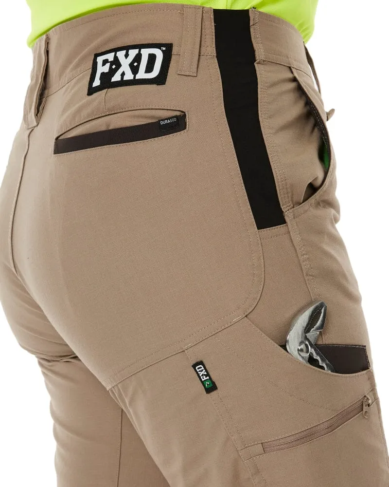 WP-8W Womens Cuffed Stretch Ripstop Work Pant - Khaki