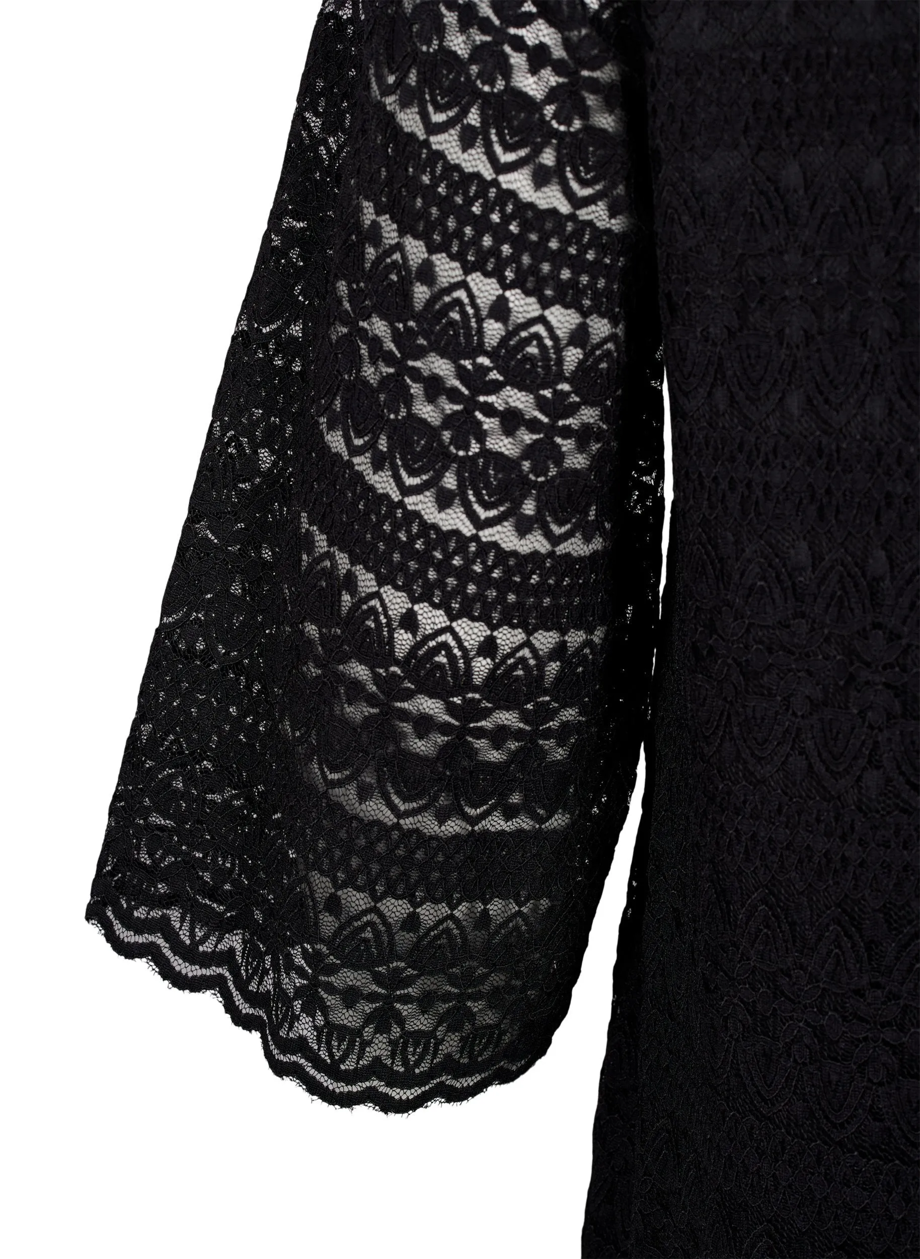 Zizzi Dana Lace Dress in Black